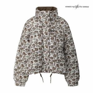 [나인식스뉴욕] 플라워 패턴 하이넥 패딩 점퍼 (NPAJP005M0)