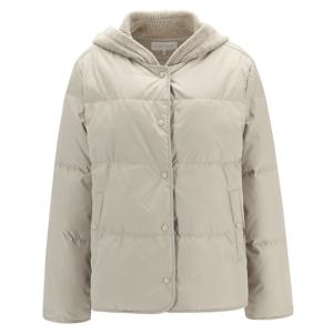 [엠씨]후드 니트배색 오리털패딩점퍼 M54D052