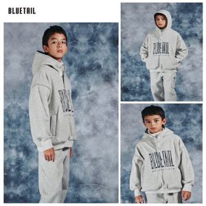 [블루테일]AZI1TS03LG 라이트그레이 플리스 아노락 후드티셔츠