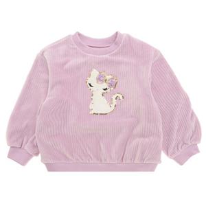 [프렌치캣(백)]연보라 벨로아  티셔츠(Q35DKT280)