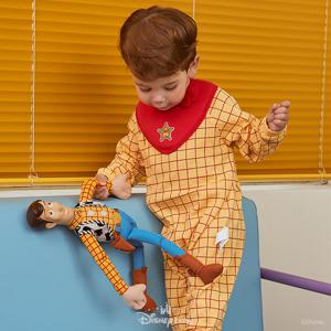 [디즈니베이비]우디체크우주복(턱받이)/79S717512-GR