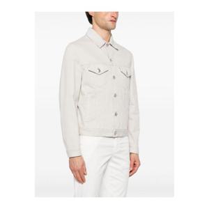 25FW 브루넬로 쿠치넬리 브루넬로 쿠치넬리 베이지 데님 자켓 With Pockets M277P6910C7008