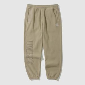 엄브로바지 LQC UP423CFPN9-BEI 플러스플리스 빅레터링 조거 팬츠 / BEIGE