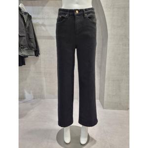 페이지플린  (F5DPT403) 안감 기모 블랙 일자 면 팬츠