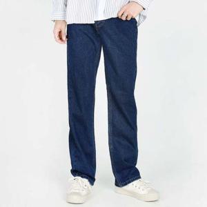 남성 빅사이즈 캐주얼 일자 기본 와이드 진청 청바지 남성바지