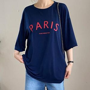 빅사이즈 506 파리프린팅포인트티셔츠 DBAU765