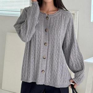 빅사이즈 510 꽈배기짜임돌돌가디건 DLTV487