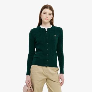 라코스테 공식 여성 케이블 크루넥 가디건 AF092E-55N YZP