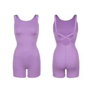 [레노마수영복]여성 심플 U백 2.5부 반신수영복 퍼플 RN-LF2F051