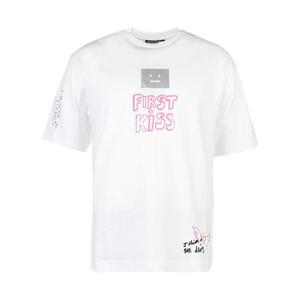 아크네스튜디오 그래피티 로고 프린팅 반팔 티셔츠 CL0210 183