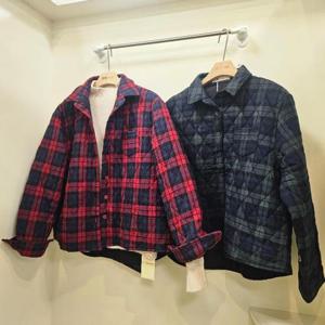 스테파니 HC07 체크누 빔 자켓 A25JK5440