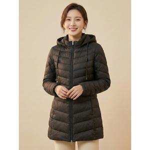 [꼼빠니아][꼼빠니아]후드 슬림 퀼팅 덕다운 점퍼-CW24IH0302080