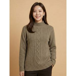 [꼼빠니아][꼼빠니아]꽈베기 하프넥 니트-CW24SW2002099C