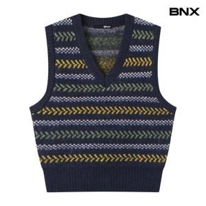 [BNX]데일리 페어아일 브이넥 니트 베스트 (BX4VT009L0)