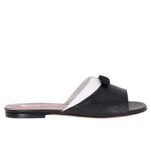 THOM BROWNE 톰브라운 25 보우 칼라 디테일 레더 슬라이드 (FFA002A 00198 980)