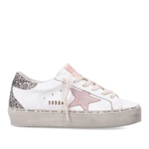 골든구스 하이 스타 가죽 글리터 스니커즈 GWF00119 F005335116