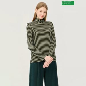 베네통 스트라이프 기모 긴팔 티셔츠 BATS59461