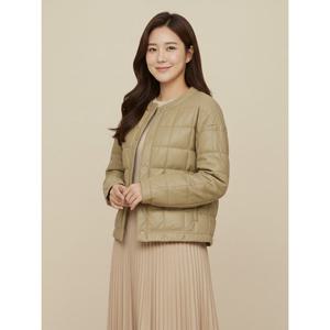 [꼼빠니아][꼼빠니아]퀼팅 레더 자켓-CW23HH1001999C