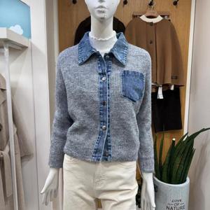 클리지 DP01 데님 카라 니트 점퍼 CP8WKC45