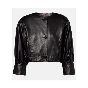 끌로에 크롭 레더 재킷 P01130771