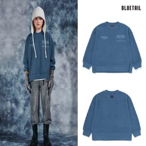 [블루테일]AZI3TS01BU 블루 사이드 트임 맨투맨