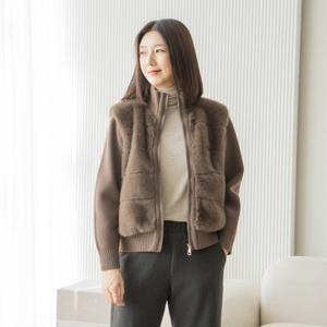 엄마옷 마담4060 들랑퍼니트집업점퍼 데일리 중년여성-ZJP2511032-