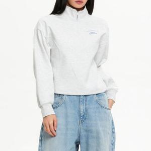 M 뉴발란스긴팔티 TQK NBNCF1W212-AC WOMEN 시그니처 세미크롭 반집업 맨투맨 (SEMI OVER FIT)