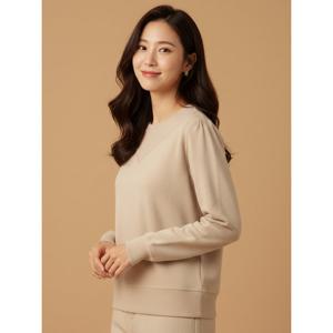 [꼼빠니아][꼼빠니아]니트 라운드 티셔츠-CW22SW0502184C