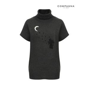 [꼼빠니아][꼼빠니아]하이넥 반팔 니트-CW22SW0102162C