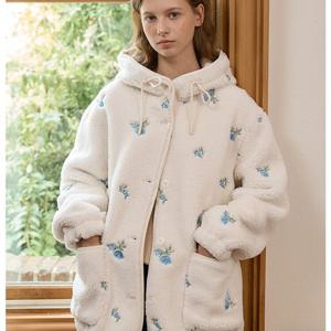 [올리브데올리브] 해리배색 후드 플리스 점퍼 OE5WMA840