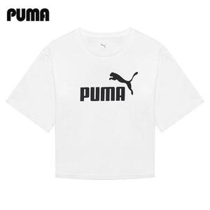 [푸마]푸마 에센셜 클래식 로고 여성 크롭 반팔티 684972-02