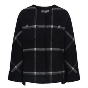 베스띠벨리 세이브존04 울혼방 격자 패턴 언발 코트 BJHRX2642