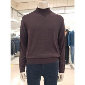 바쏘옴므 세이브존05 와인혼방반폴라긴팔니트 WSZ4WN105AWIA