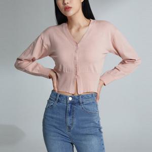 [미쏘]브이넥 크롭 가디건 (MIWCKC940T-T)