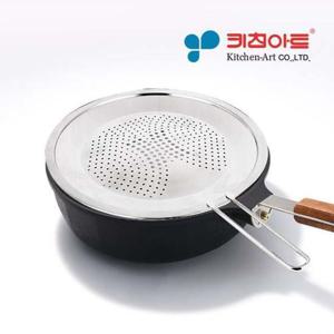 키친아트 기름방지망 28cm 튀김요리 덮개 뚜껑 채반 튀김트레이 기름요리 기름튀김덮개 스텐덮개 스텐뚜껑