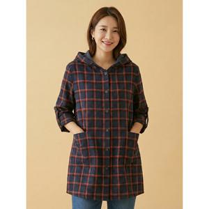 [꼼빠니아][꼼빠니아]후드 체크 점퍼-CW23JP9102068C
