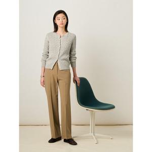 [빈폴레이디스]폴리 혼방 롱 와이드 팬츠 - 베이지 (BF5121C01A)