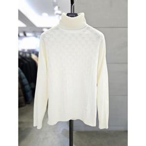 바쏘옴므 세이브존03 바쏘옴므 남자 터틀넥 아이보리 스퀘어 겨울 니트 목폴라 WSATZ4WN11A