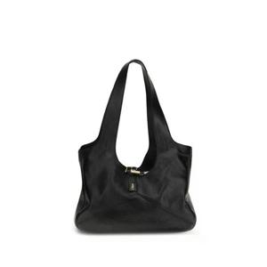 26SS chloe 블랙 레더 East West chloA Balloon 숄더 백 CH26SS645Q15001