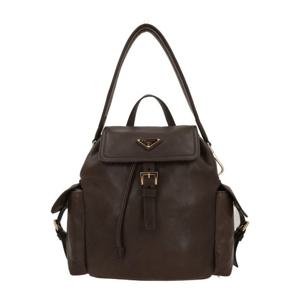 프라다 브론트 브라운 나파 가죽 플랩 버클 백팩 1BZ080VOOO 2D