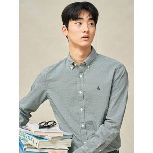 [빈폴멘]시어서커 마이크로 깅엄 셔츠 - 그린 (BC5364C19M)