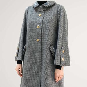 [비꼴리끄(여성)]울 지도리 스텐 카라 하프 코트 B254WH3060