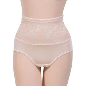 아한 복부 플라워 망사 포인트 인견 여성 거들형 팬티