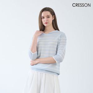 크레송 린넨 블렌디드 후드 니트풀오버 C252B903A_77 (스카이블루)