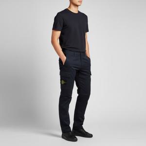 스톤아일랜드5S 3100304 S0010 V0020 와펜 패치 수피마 카고 팬츠 네이비