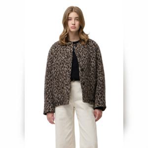 [시슬리] 레오파드 싱글 코트 SACT49561