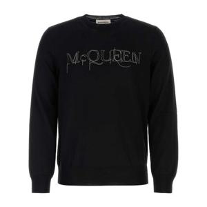 알렉산더맥퀸 로고 프린트 크루넥 울 스웨터 752042Q1XHN 1059