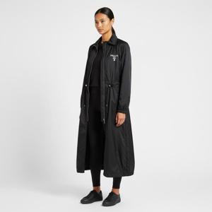 프라다 블랙 리나일론 윈드브레이커 레인 후드 자켓 292113 1WQ9 F0002