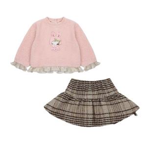 PK 뽀글이 T/S 체크모직 S/K 세트(Q55DBT100BS030)