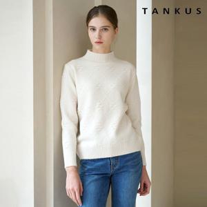 [탱커스]플라워 짜임 반목 긴팔 니트 (TX4KP031L0)